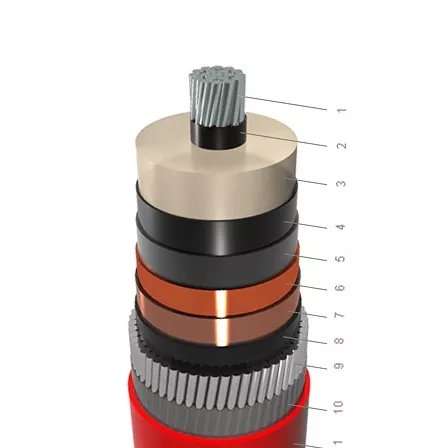 NA2XSR(AL)Y-1 कोर AL XLPE PVC AWA आर्मरको साथ